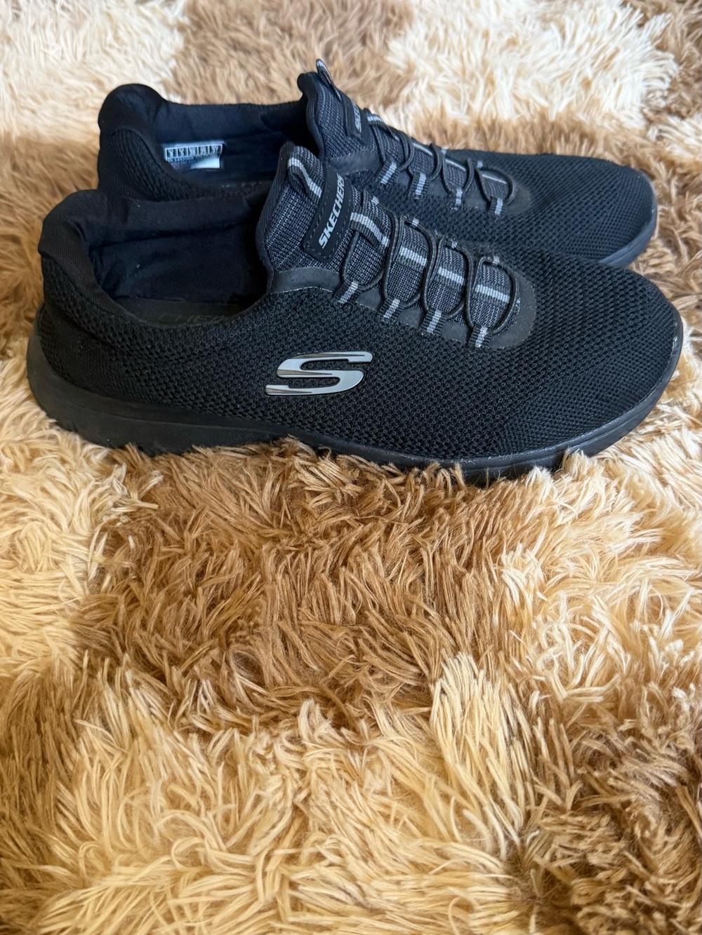 Skechers Black Slip-On Memory Foam Sneakers